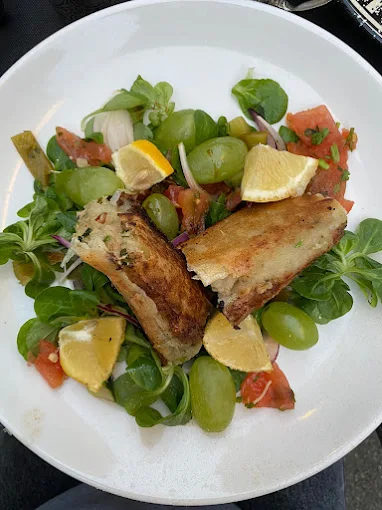 Plat végétalien et salade orientale